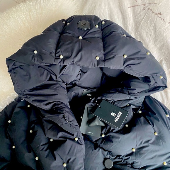 New Mackage Aura Pearl Black Women down jacket - Picture 7 of 12